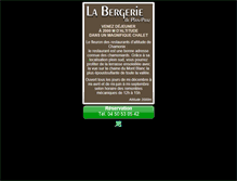 Tablet Screenshot of bergerie-restaurant.com